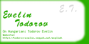 evelin todorov business card